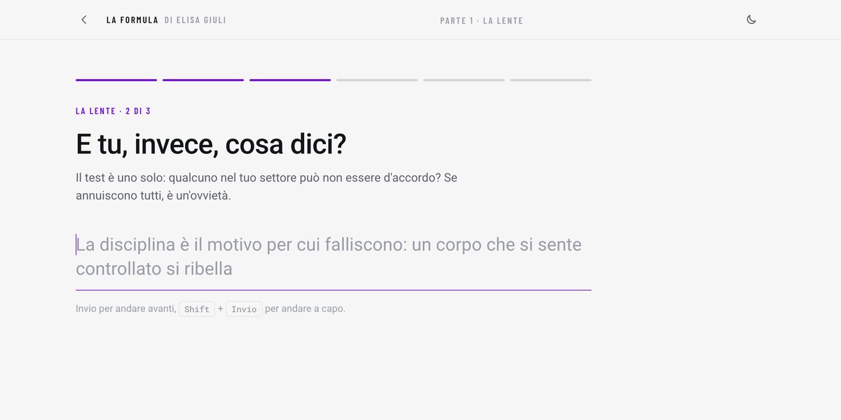 La lente dentro lo spazio di lavoro: le domande che portano alla tua posizione