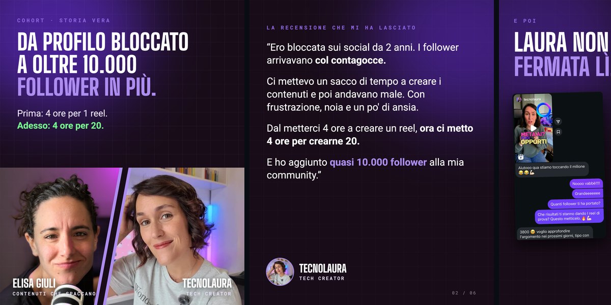 Una slide di un carosello costruito col playbook