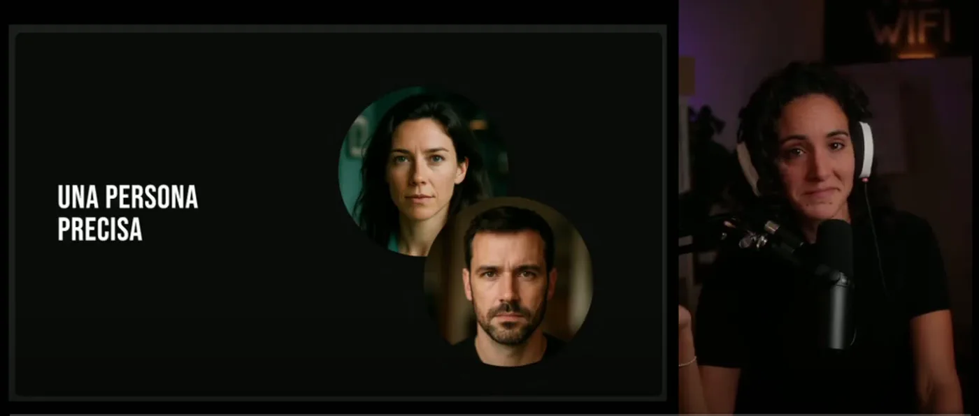 Slide della live: una persona precisa